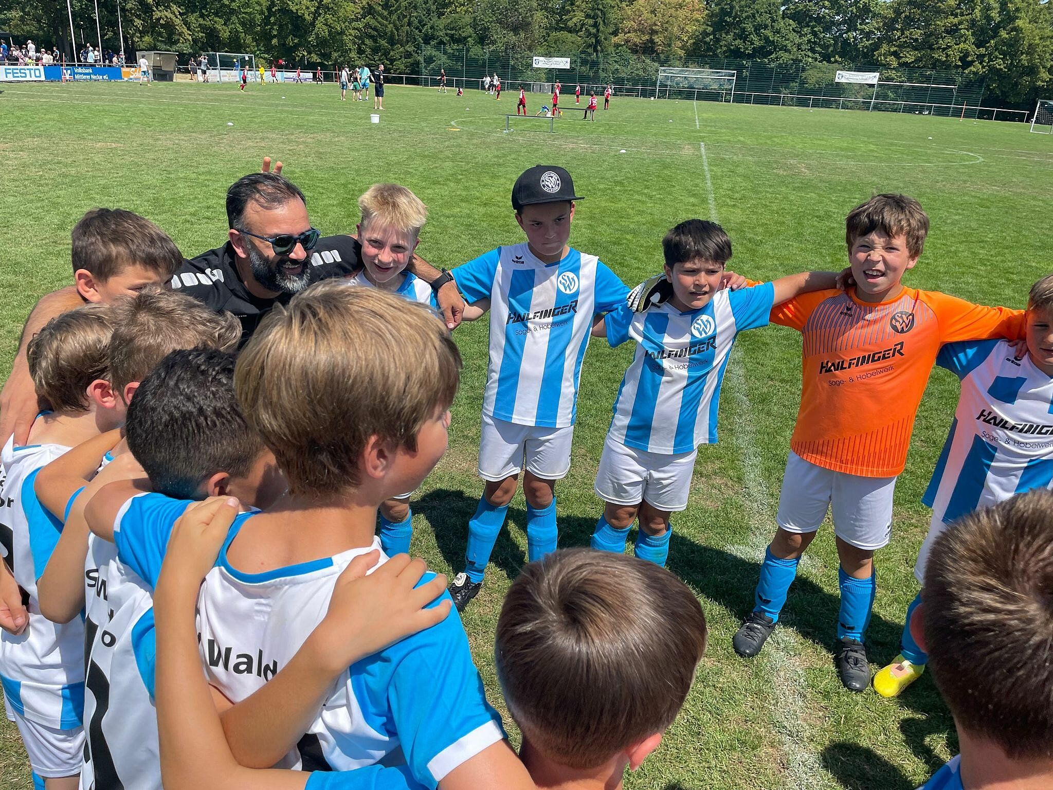 Einschwören und Besprechung der Spieltaktik